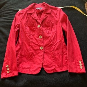 Talbots lightweight stretch red jacket 10p